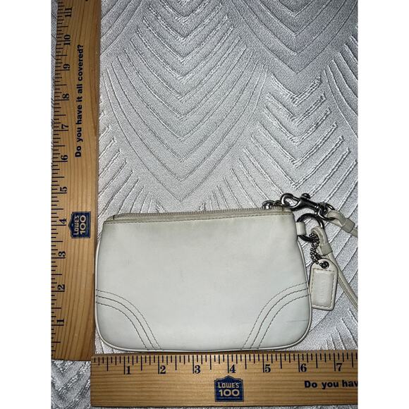 Coach Peyton F48166 Navy Tote & Ivory Leather Wristlet Bundle Excellent Sale!!!! - Picture 10 of 12